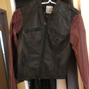 Faux leather jacket